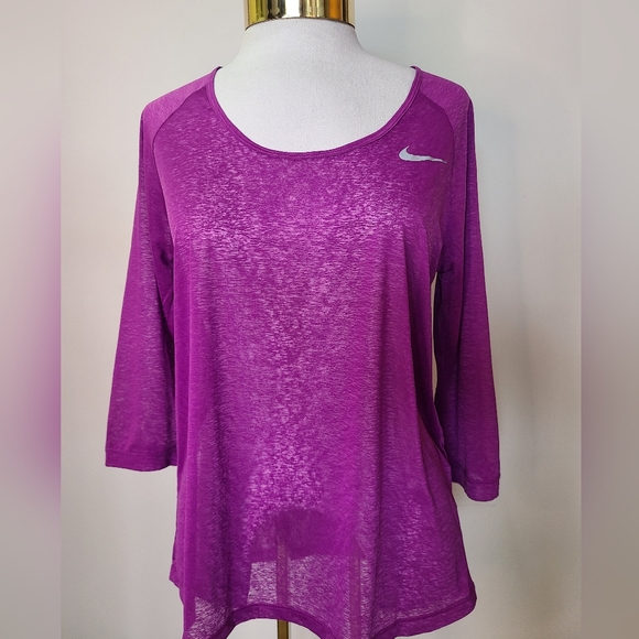 Nike - Purple Translucent Running Shirt - Size M - Picture 1 of 10